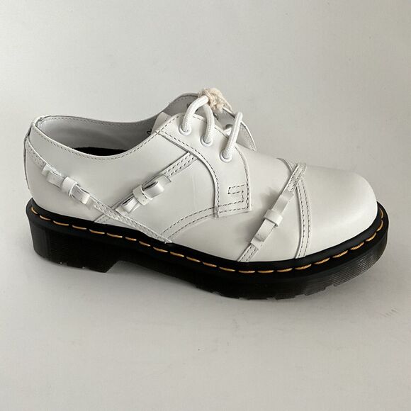 Dr. Martens Oxfords White Leather 1461 Bow 3-Eye Lace-up 5 - Picture 2 of 11